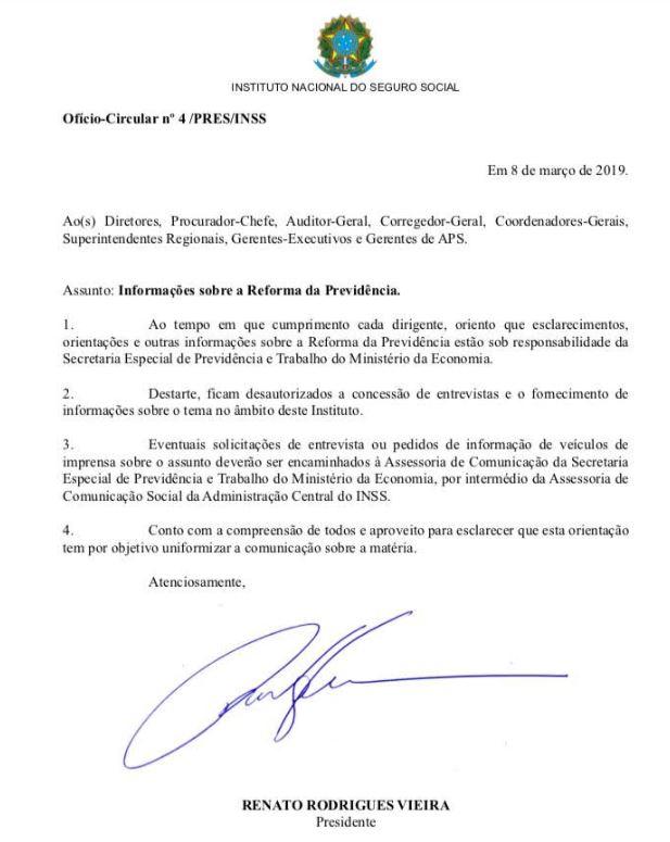 Presidente do INSS impõe “lei do silêncio” sobre Reforma da Previdência - Sindprevs RN Presidente do INSS impõe “lei do silêncio” sobre Reforma da Previdência - Sindprevs RN